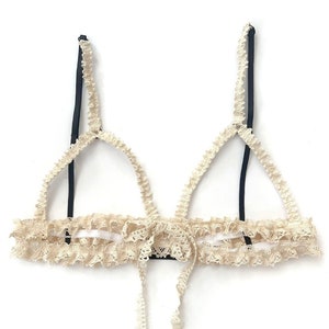 Adorella Cage Bra in Vintage Crochet Lace