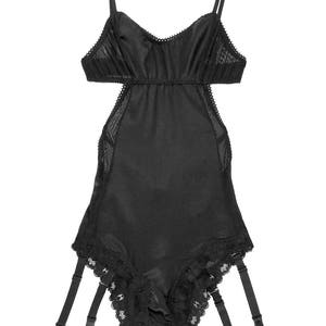 Eternal Daze Bodysuit in Black Silk Charmeuse valentines day, sustainable lingerie, custom sizing, adjustable, luxury lingerie, ethical image 9