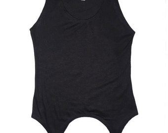 OVERNEATH / GARTER TANK (BLACK) Ｌ Alameda Garter Tank in Black Modal Jersey | Valentines Day