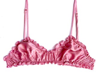 Oleander Bralette in Organic Dyed Silk Charmeuse