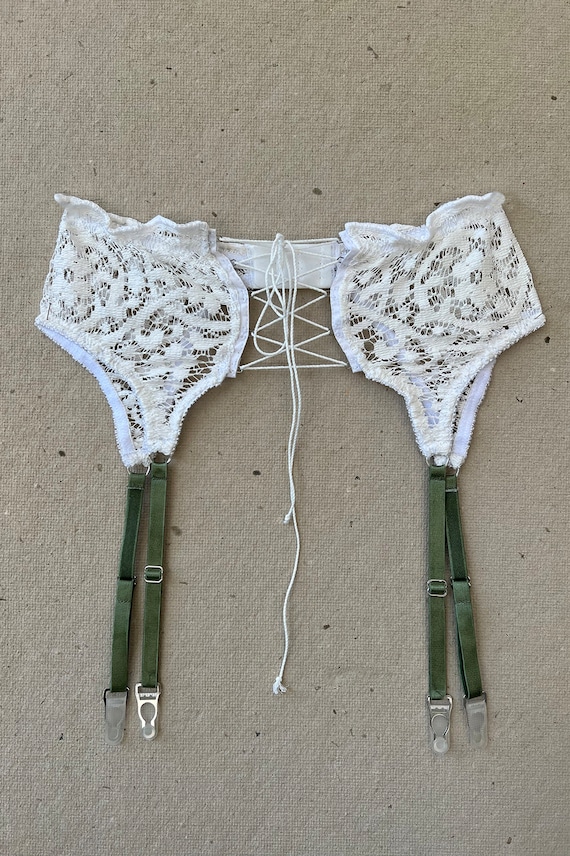 Anaphora Garter Belt in Upcycled Vintage Crochet Lace | Sustainable  Lingerie, White Lace, Ethical Lingerie, Lace Up, Repurposed, Suspender -  Etsy