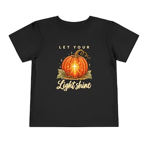 Låt ditt ljus lysa barntröja, kristen höstpumpa-tröja, trosbaserad Halloween-tröja, Jesus pumpa-tröja för småbarn, kristen barngåva