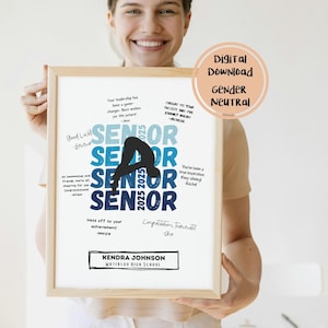 Individuell druckbares Senior Geschenk Dive Swim Team Poster für Unterschriften | Saisonende Geschenk | Swim Club Tauchen Senior Nacht | Sprung vom Sprungbrett