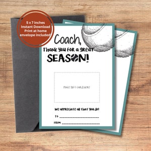 Carte-cadeau de remerciement pour entraîneur de tennis imprimable - Cadeau parfait pour entraîneur de tennis - Porte-carte cadeau Amazon - Téléchargement numérique instantané
