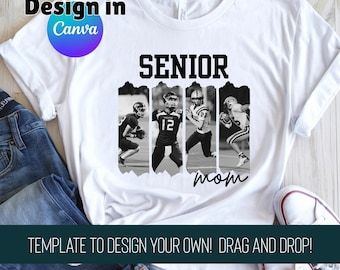 Modelo de Canva personalizado com foto de mãe idosa para camiseta ou moletom, PNG de mãe idosa para esportes