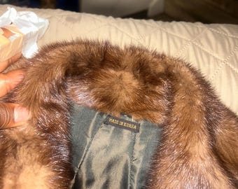 Vintage Mink Fur Coat | Size Small Brown Mink Jacket | Luxury Vintage Fur | Designer Fur Coat Women | Classic Mink Stole Coat
