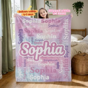 Custom Name Blankets For Baby, Custom Teens Blanket With Name, Custom To My Daughter Blanket,Personalized Granddaughter Blanket From Grandma