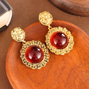 Handmade Gemstone Gold Plated 925 Sterling Silver Drop Earrings/Bridal Jewelry for Her/Gold Earrings/Gemstone Earrings/Jewelry gifts for her