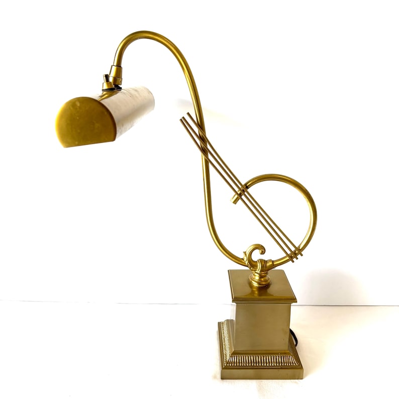 Small Rectangle Light Switch Brass Gold Music Note Desk Piano Lamp MCM 50's Light - Etsy Australia