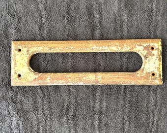 Reclaimed Mail Slot Or name plate trim Antique Architecture Salvage Rustic 10"