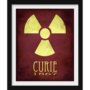 Marie Curie Physics Art Print, Women in Science Chemistry Decor, STEM Poster for Classroom