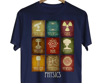 Physics Tshirt, Science Gift, Physics Teacher Gift, Scientist History Shirt, Scientific Graphic Tee, STEM Gift, Curie Hawking Einstein