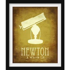 Isaac Newton Physik Kunstdruck, Mathe- oder Astronomie-Lehrer Geschenk, Haus Schule Klassenzimmer Dekor, STEM Lernposter