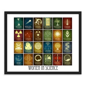 Women in Science Special Edition Print with 24 Women in STEM, Inspirational Girls Decor, Feminist Poster, Science Teacher Gift