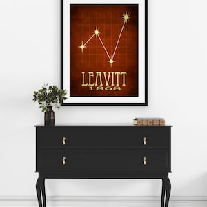 Leavitt Astronomy Art Print, Star Chart Astronomer Gift, Women In Science Decor, Outer Space Poster imagen 4