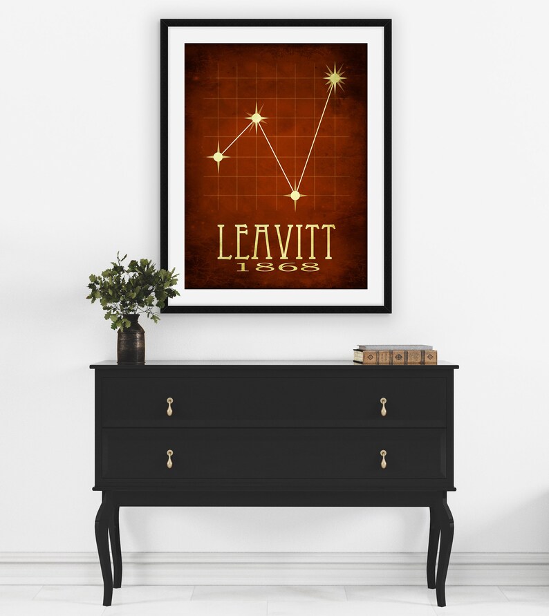 Leavitt Astronomy Art Print, Star Chart Astronomer Gift, Women In Science Decor, Outer Space Poster imagen 4