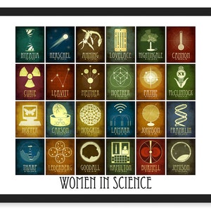 Women in Science Special Edition Print with 24 Women in STEM, Inspirational Girls Decor, Feminist Poster, Science Teacher Gift