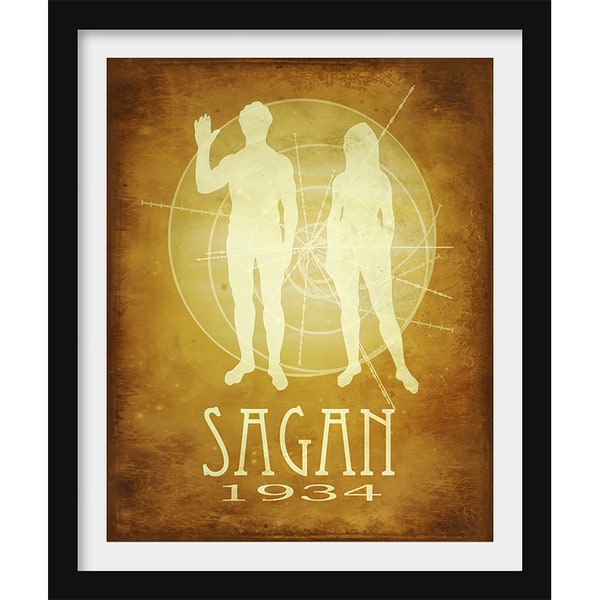 Carl Sagan Astronomy Art Print, Outer Space Decor, Science Classroom Poster or Teacher Gift