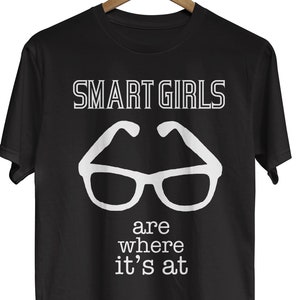 Smart Girls Tshirt, I Love Reading Book Lover Shirt, Library Hipster Glasses, Geeky Nerd Tee, Womens S M L Xl Xxl