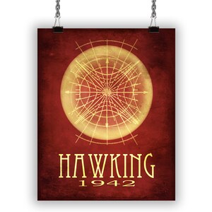 Stephen Hawking Astronomy Art Print, Science Decor for Classroom or Office image 2