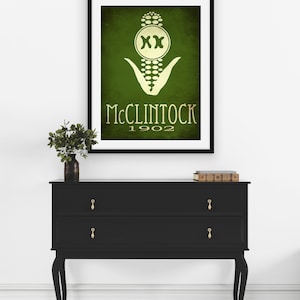 Barbara McClintock Genetics Art Print, Maize Chromosome Science Illustration, Women Scientists in History image 4