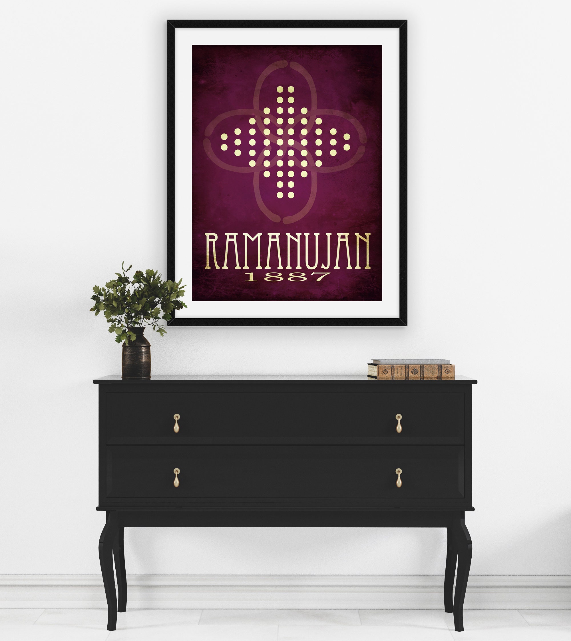Ramanujan Math Art Print, Mathematics Gift, Educational Poster for STEM ...