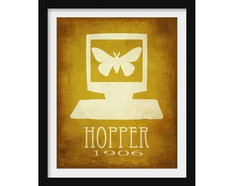Grace Hopper Computer Science Art Print, Women in STEM Poster
