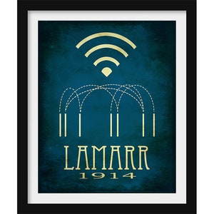 Hedy Lamarr Inventor Art Print, Women in Science Decor, Invention Poster