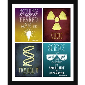 Marie Curie Arte Foto impresión Poster Regalo Ciencia feminismo citar