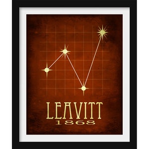 Leavitt Astronomy Art Print, Star Chart Astronomer Gift, Women In Science Decor, Outer Space Poster imagen 1