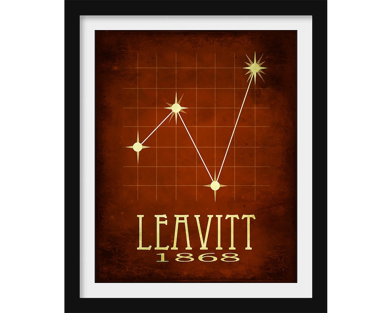 Leavitt Astronomy Art Print, Star Chart Astronomer Gift, Women In Science Decor, Outer Space Poster imagen 1