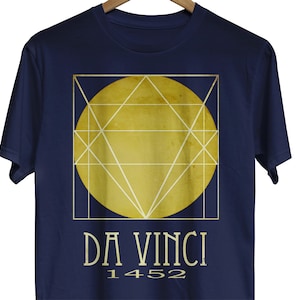 Leonardo Da Vinci T-Shirt, Gift for Genius Inventor or Artist, Minimalist Graphic Tee