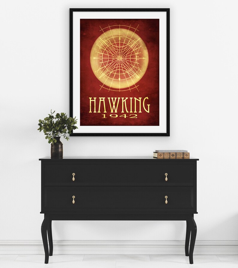 Stephen Hawking Astronomy Art Print, Science Decor for Classroom or Office image 4