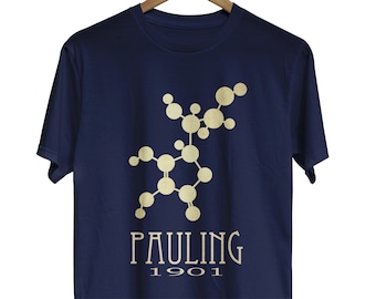 Linus Pauling Chemistry Shirt, Vitamin C Molecule Art