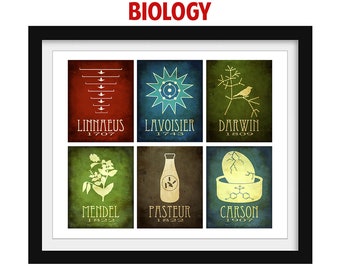 Biology Art Mosaic, Biology Gift, Science Art, Biology Poster, Geek Decor, Educational Art Classroom Poster Graduation Gift, Biologist Gift