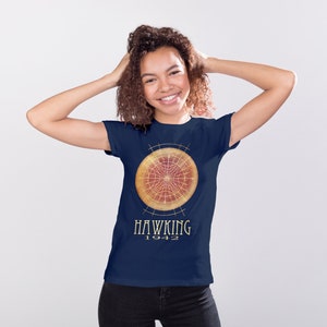 Stephen Hawking Tshirt, Black Hole Outer Space, Physics Shirt, Geeky Shirt, Astronomy Illustration Hawking Radiation Diagram, STEM T-shirt image 3