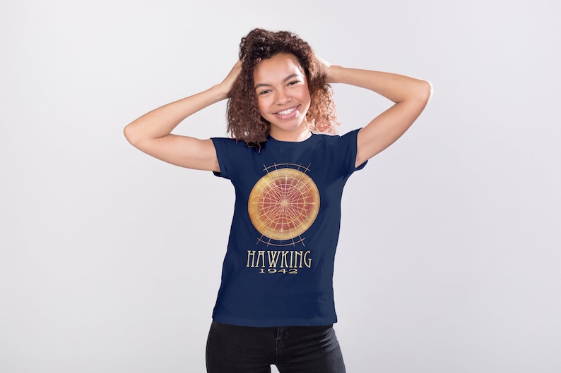 Stephen Hawking Tshirt, Black Hole Outer Space, Physics Shirt, Geeky Shirt, Astronomy Illustration Hawking Radiation Diagram, STEM T-shirt image 3