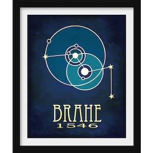 Tycho Brahe Astronomy Art Print, Outer Space Decor y Teacher Gift