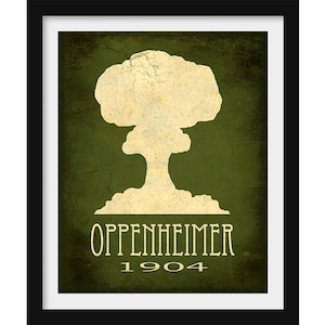 Oppenheimer Scientist Art Print, Manhattan Project Science Illustration, STEM Decor