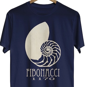 Fibonacci Math Shirt Geometry Teacher Shirt Science Tshirt Math Teacher Gift Geek Gift for Him Math Geek Shirt Nautilus Shell Fossil