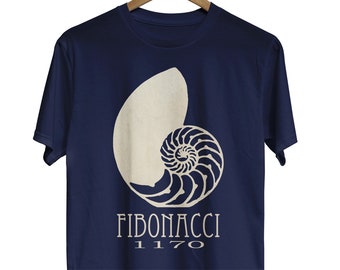 Fibonacci Math Shirt Geometry Teacher Shirt Science Tshirt Math Teacher Gift Geek Gift for Him Math Geek Shirt Nautilus Shell Fossil