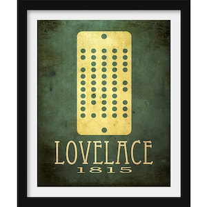 Ada Lovelace Math Art Print, Worlds First Computer Programmer, Mathematician Gift or Lab Decor