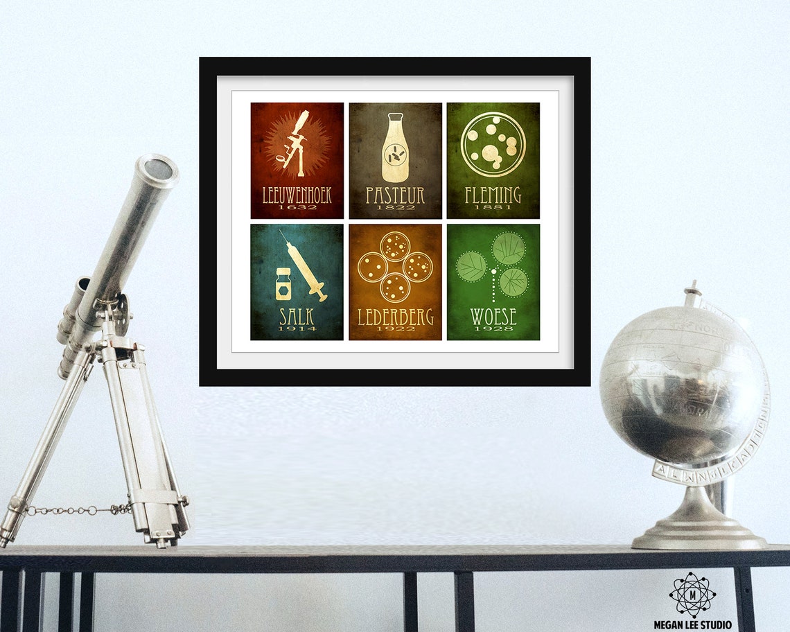 Microbiology Gift Science Art Biology Gift Medical Poster Etsy