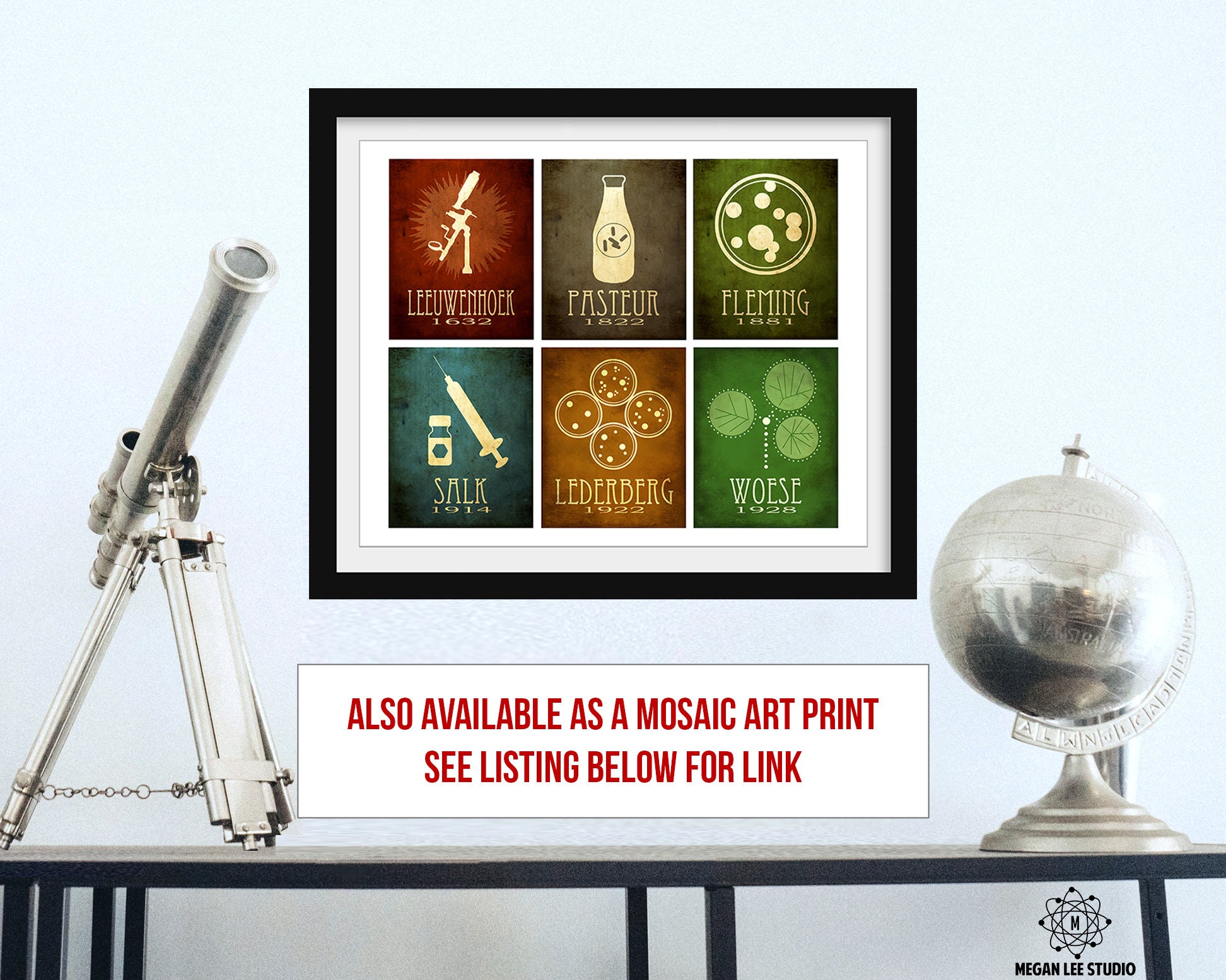 6 Microbiology Postcards or or Stickers. Etsy