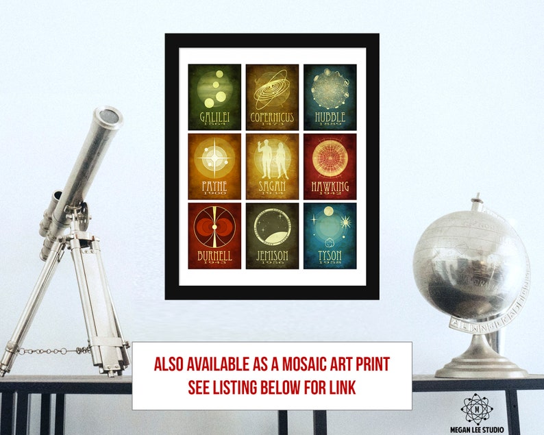 Stephen Hawking Astronomy Art Print, Science Decor for Classroom or Office image 9