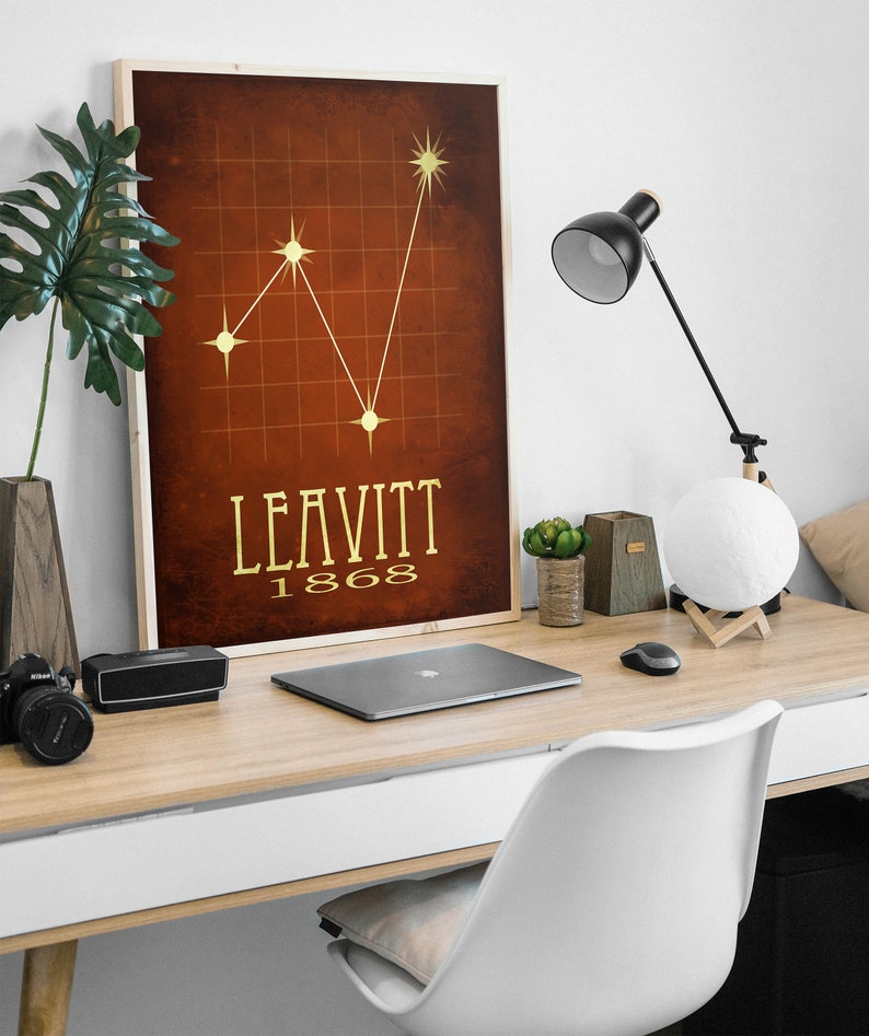 Leavitt Astronomy Art Print, Star Chart Astronomer Gift, Women In Science Decor, Outer Space Poster imagen 3