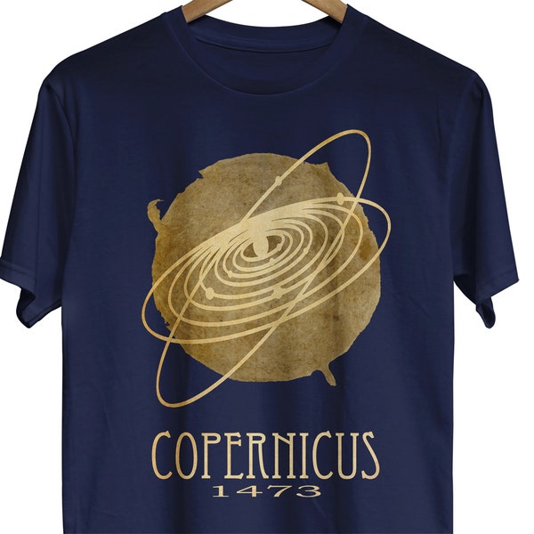 Copernicus Astronomy Shirt, Astronomy Teacher Gift, Graduation Gift, Geek T-shirt, Space Shirt, Solar System Model Planetary Orbit