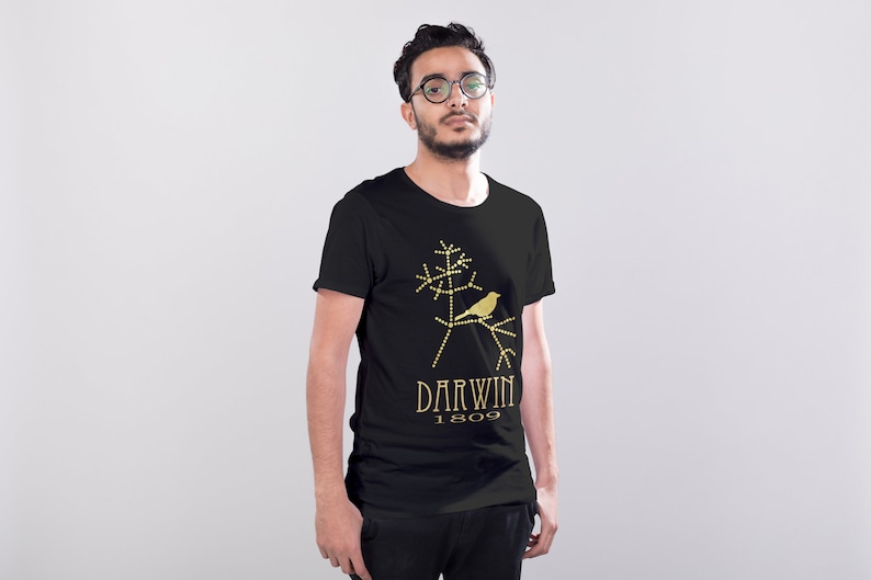 Darwin Evolution Tshirt, Tree of Life Biology Shirt, Gift for Science Teacher or Geology Student, Biologist Graphic Science image 2