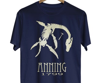 Mary Anning Dinosaur Shirt Paleontology Gift Fossil Shirt Geek Tshirt Archeology TShirt Plesiosaur Skeleton Shirt Paleontologist Shirt