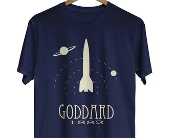 Goddard Rocket Shirt, Astronomy Tshirt, Engineering Student, Rocket Ship Shirt, Rocketry Fan, Space Exploration, NASA fan, Teacher Gift